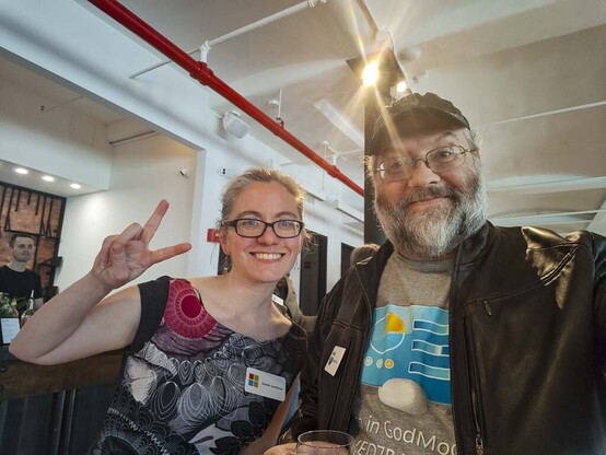 Photo of @JenMsft@mastodon.social and @Adam@social.lein.us